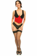 Daisy Corsets Lavish Red Patent Open Cup Underwire Waist Cincher - Daisy Corsets - Flyclothing LLC