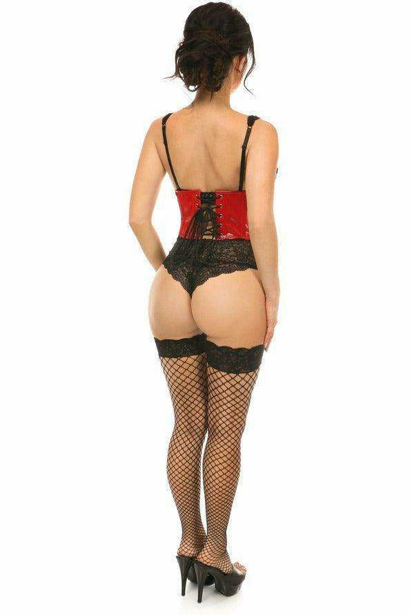 Daisy Corsets Lavish Red Patent Open Cup Underwire Waist Cincher - Daisy Corsets - Flyclothing LLC