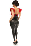 Daisy Corsets Lavish Red Patent Underwire Bustier Top w/Removable Ruffle Sleeves - Daisy Corsets