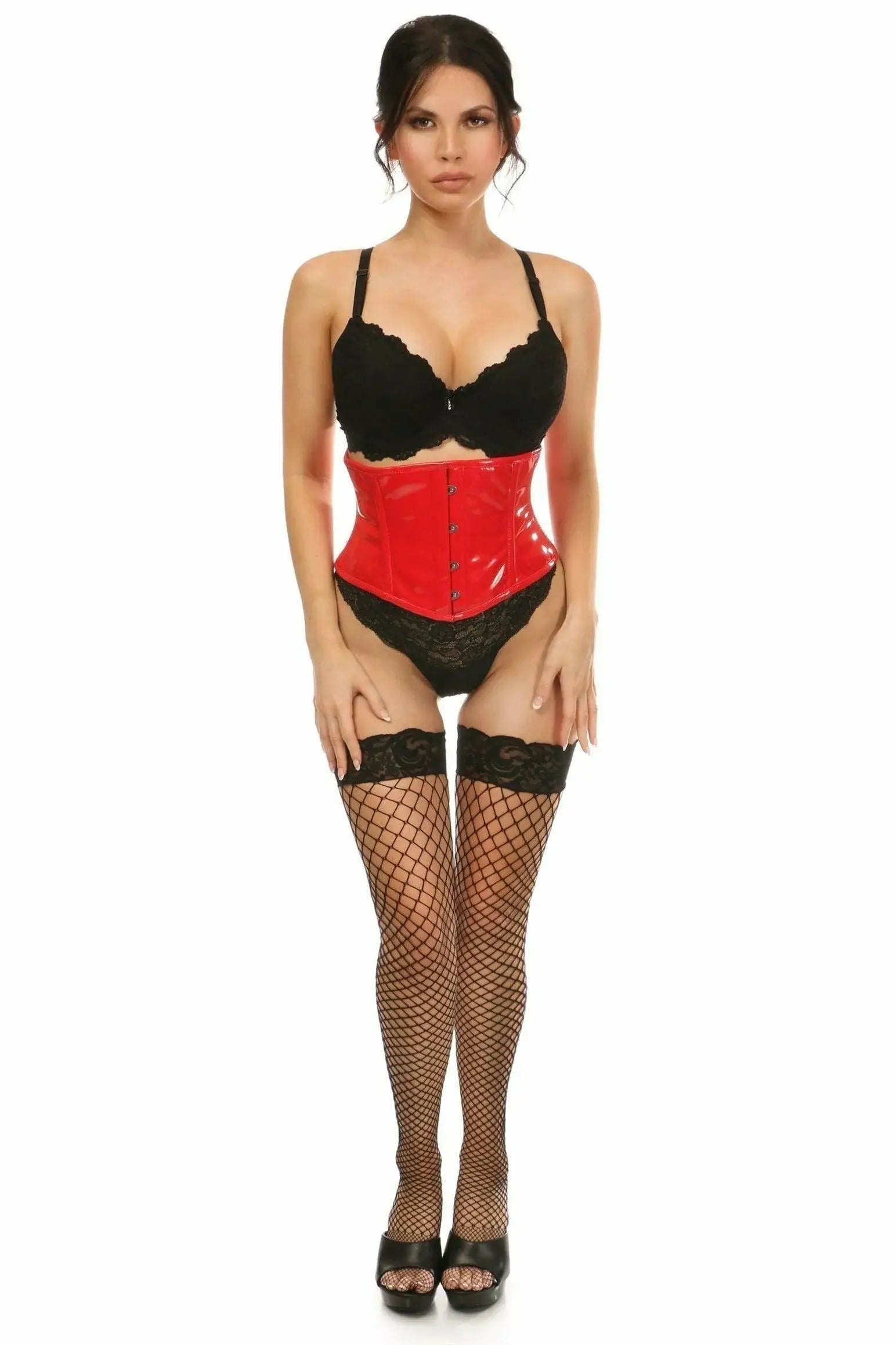 Lavish Red Patent Mini Cincher - Daisy Corsets - Flyclothing LLC