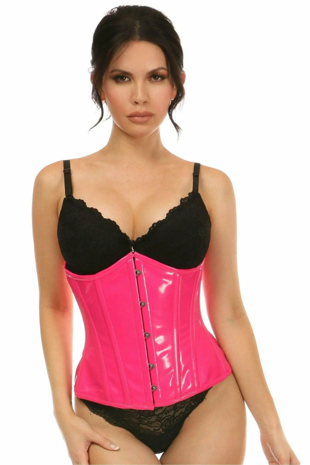 Daisy Corsets Lavish Hot Pink Patent Underbust Corset - Daisy Corsets