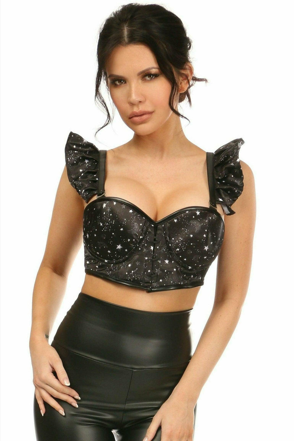 Daisy Corsets Lavish Celestial Underwire Bustier Top w/Removable Ruffle Sleeves - Daisy Corsets