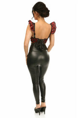 Daisy Corsets Lavish Red Plaid Underwire Bustier Top w/Removable Ruffle Sleeves - Daisy Corsets - Flyclothing LLC