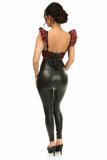 Daisy Corsets Lavish Red Plaid Underwire Bustier Top w/Removable Ruffle Sleeves - Daisy Corsets