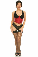 Daisy Corsets Lavish Wine Brocade Open Cup Waist Cincher - Daisy Corsets - Flyclothing LLC