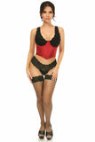 Daisy Corsets Lavish Wine Brocade Open Cup Waist Cincher - Daisy Corsets
