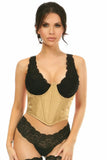 Lavish Gold Brocade Open Cup Waist Cincher - Daisy Corsets