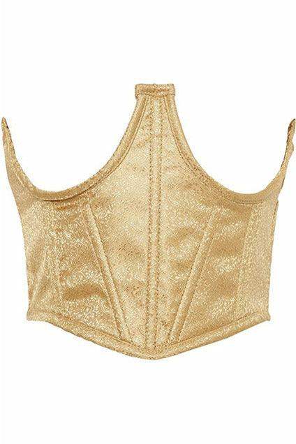 Lavish Gold Brocade Open Cup Waist Cincher - Daisy Corsets - Flyclothing LLC