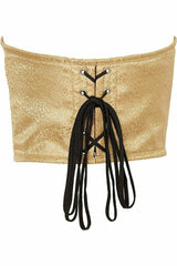 Lavish Gold Brocade Open Cup Waist Cincher - Daisy Corsets - Flyclothing LLC