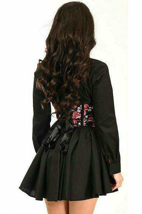 Daisy Corsets Lavish Floral Satin Open Cup Waist Cincher - Daisy Corsets - Flyclothing LLC