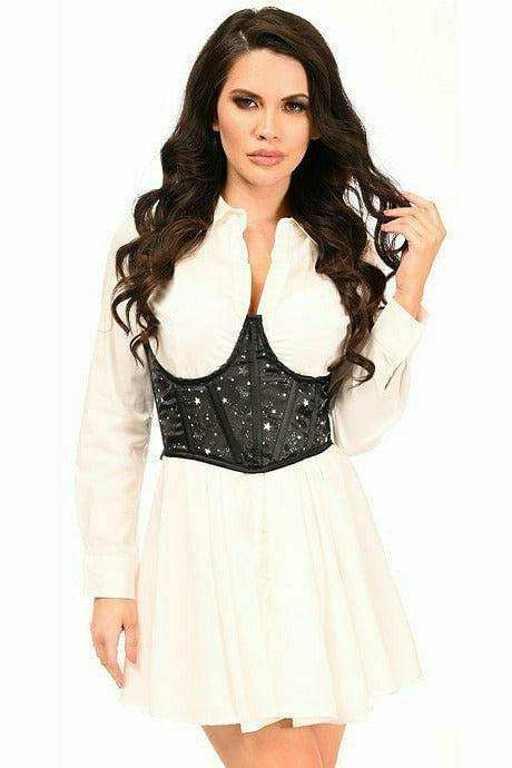Daisy Corsets Lavish Celestial Satin Open Cup Waist Cincher - Daisy Corsets - Flyclothing LLC