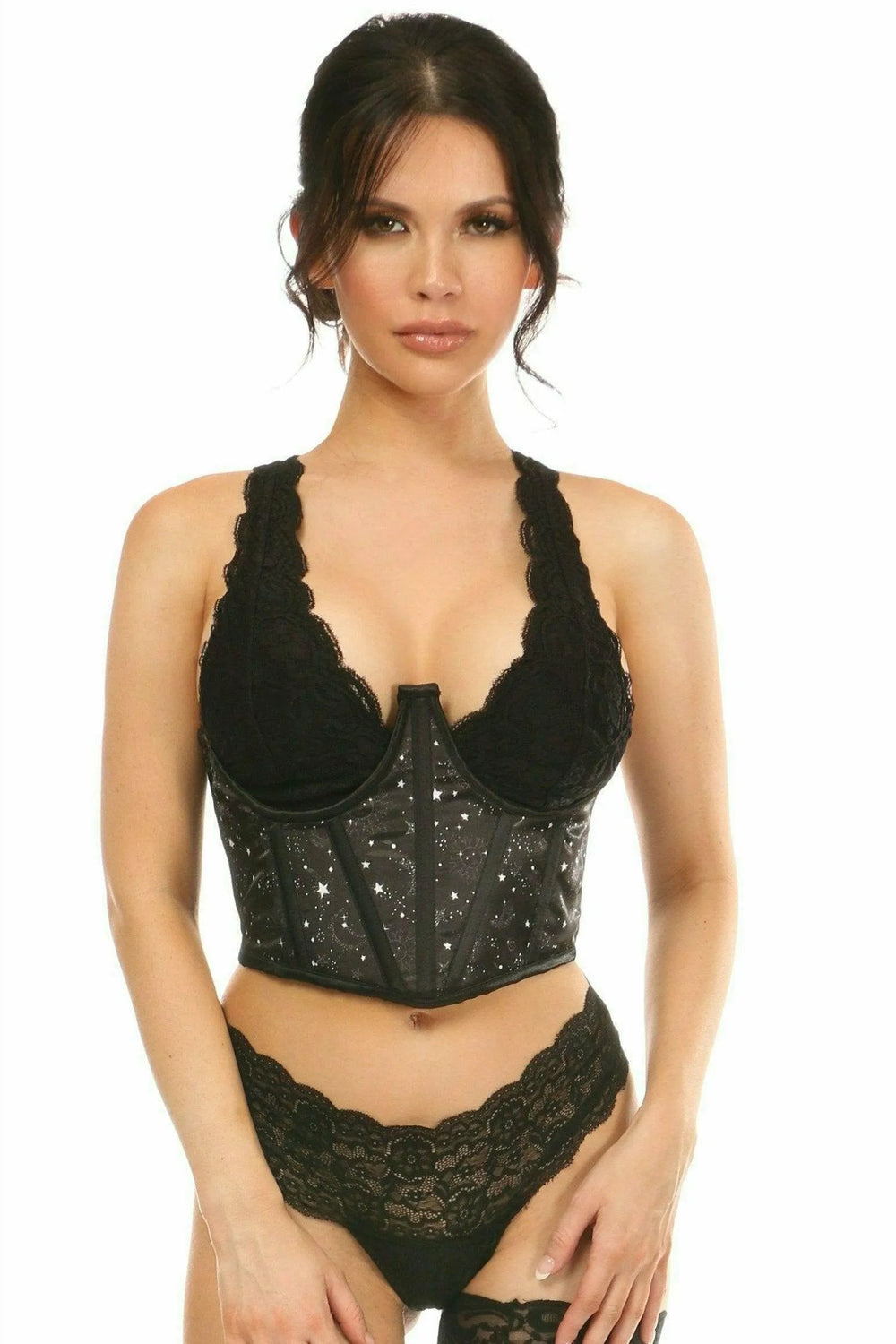 Daisy Corsets Lavish Celestial Satin Open Cup Waist Cincher - Daisy Corsets