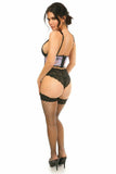 Daisy Corsets Lavish Sheer Lavender Lace & Faux Leather Open Cup Waist Cincher - Daisy Corsets
