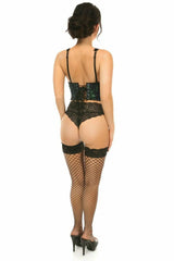 Daisy Corsets Lavish Green w/Black Lace Overlay Open Cup Waist Cincher - Daisy Corsets - Flyclothing LLC