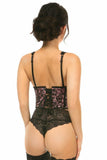 Daisy Corsets Lavish Pink w/Black Lace Overlay Open Cup Waist Cincher - Daisy Corsets