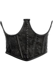 Daisy Corsets Lavish Black w/Black Lace Overlay Open Cup Waist Cincher - Daisy Corsets