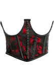 Daisy Corsets Lavish Red w/Black Lace Overlay Open Cup Waist Cincher - Daisy Corsets