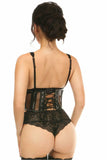 Daisy Corsets Lavish Black Fishnet Underwire Open Cup Waist Cincher - Daisy Corsets