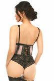 Daisy Corsets Lavish Lt Pink Fishnet Underwire Open Cup Waist Cincher - Daisy Corsets
