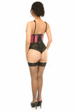 Lavish Pink Fishnet Underwire Open Cup Waist Cincher - Daisy Corsets - Flyclothing LLC