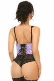 Lavish Lavender Holo Open Cup Underwire Waist Cincher - Daisy Corsets