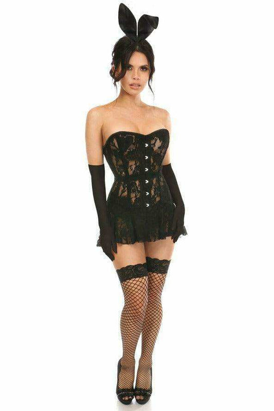 Daisy Corsets Lavish 4 PC Sexy Black Bunny Costume - Daisy Corsets - Flyclothing LLC