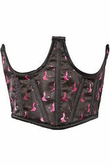 Daisy Corsets Lavish Black & Magenta Witches Satin Open Cup Waist Cincher - Daisy Corsets - Flyclothing LLC
