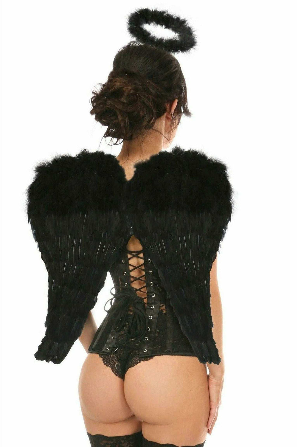 Daisy Corsets Lavish 3 PC Sexy Daring Dark Angel Corset Costume - Daisy Corsets - Flyclothing LLC