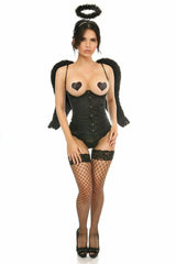 Daisy Corsets Lavish 3 PC Sexy Midnight Angel Corset Costume - Daisy Corsets - Flyclothing LLC