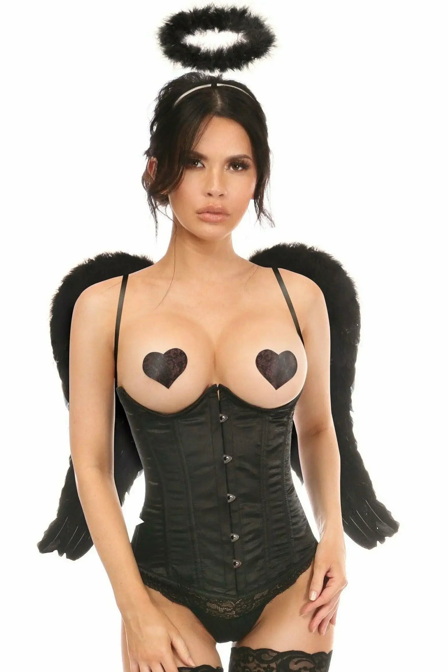 Lavish 3 PC Sexy Midnight Angel Corset Costume - Daisy Corsets - Flyclothing LLC