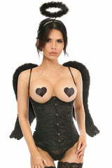 Lavish 3 PC Sexy Midnight Angel Corset Costume - Daisy Corsets - Flyclothing LLC