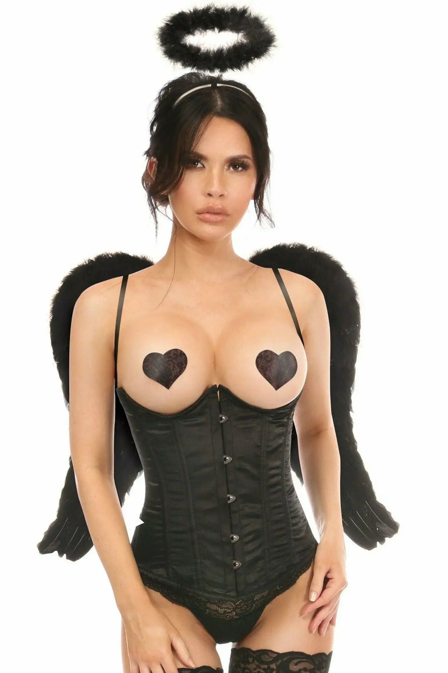 Lavish 3 PC Sexy Midnight Angel Corset Costume - Daisy Corsets - Flyclothing LLC