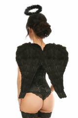 Lavish 3 PC Sexy Midnight Angel Corset Costume - Daisy Corsets - Flyclothing LLC