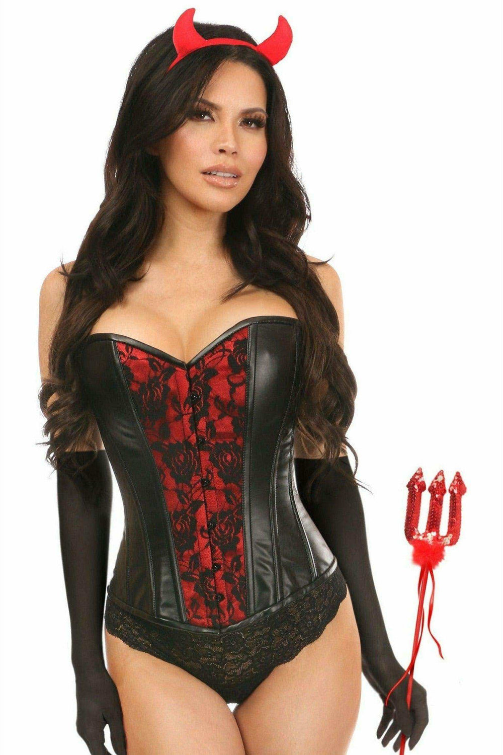 Lavish 4 PC Gothic Devil Corset Costume - Daisy Corsets - Flyclothing LLC