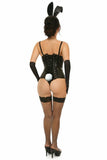 Lavish 4 PC Black Vinyl Bunny Corset Costume - Daisy Corsets