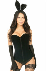 Daisy Corsets Lavish 4 PC Velvet Bunny Corset Costume - Daisy Corsets - Flyclothing LLC