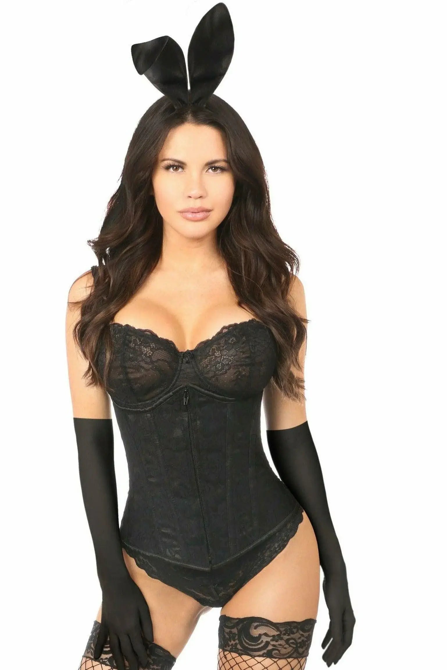 Lavish 4 PC Lace Cincher Bunny Corset Costume - Daisy Corsets - Flyclothing LLC
