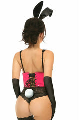 Daisy Corsets Lavish 4 PC Pink PVC Bunny Corset Costume - Daisy Corsets - Flyclothing LLC