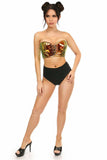 Daisy Corsets Lavish Sunset Holo Lace-Up Short Bustier Top - Daisy Corsets - Flyclothing LLC
