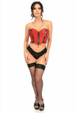 Daisy Corsets Lavish Red Patent w/Black Lacing Lace-Up Bustier - Daisy Corsets