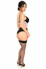 Daisy Corsets Lavish Lt Pink Sheer Lace Underwire Waist Cincher Corset - Daisy Corsets