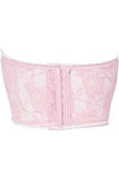 Lavish Lt Pink Sheer Lace Underwire Waist Cincher Corset - Daisy Corsets