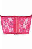 Lavish Fuchsia Sheer Lace Underwire Waist Cincher Corset - Daisy Corsets - Flyclothing LLC