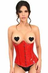 Lavish Red Patent PVC Underwire Underbust Corset - Daisy Corsets - Flyclothing LLC