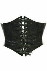Daisy Corsets Lavish Black w/Black Lace Overlay Corset Belt Cincher - Daisy Corsets - Flyclothing LLC