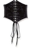 Daisy Corsets Lavish Black w/Black Lace Overlay Corset Belt Cincher - Daisy Corsets