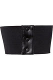 Daisy Corsets Lavish Black w/Black Lace Overlay Corset Belt Cincher - Daisy Corsets