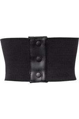 Daisy Corsets Lavish Black Patent PVC Corset Belt Cincher - Daisy Corsets - Flyclothing LLC