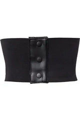 Daisy Corsets Lavish Blue w/Black Lace Overlay Corset Belt Cincher - Daisy Corsets - Flyclothing LLC