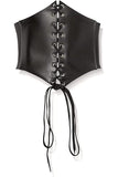 Daisy Corsets Lavish Black Faux Leather Corset Belt Cincher - Daisy Corsets